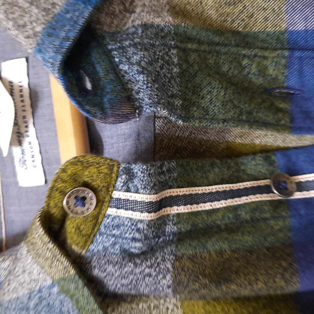 NWT TOMMY BAHAMA BURNT OLIVE CANYON BEACH FLANNEL SHIRT SZ 3LT. - Picture 12 of 16